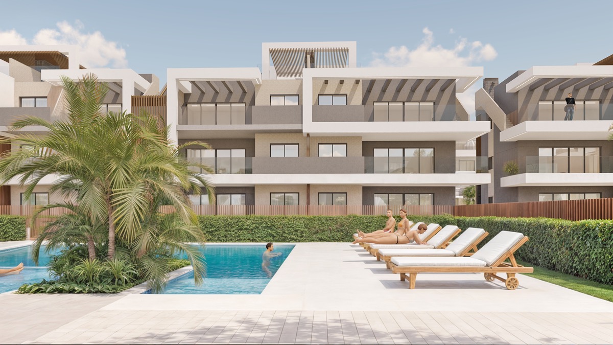Piscina y zonas comunes de Lamar Higuericas Beach